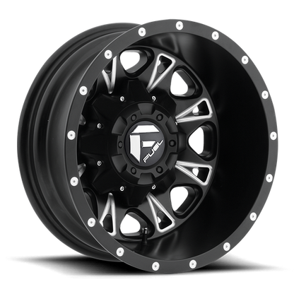 Fuel Off-Road D513 Throttle Wheel | 8x6.5 (8x165.1) Bolt Pattern - Matte Black Milled / 17x6.5 / -140mm (-1.76" BS)