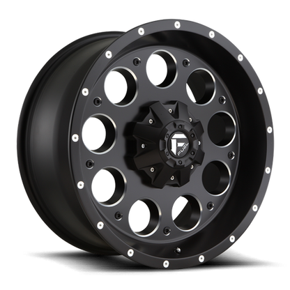 Fuel Off-Road D525 Revolver Wheel | 5x4.75/5x5 (5x120.65/5x127) Bolt Pattern - Matte Black Milled / 15x8 / -18mm (3.79" BS)