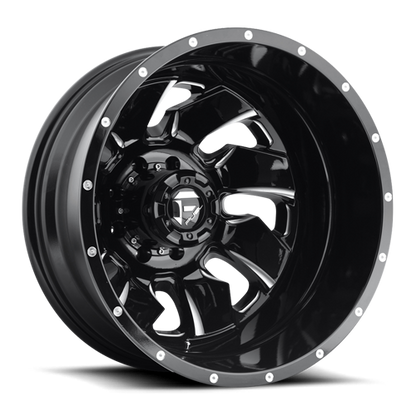 Fuel Off-Road D574 Cleaver Wheel | 20x8.25 | -202mm | 8x200 Bolt Pattern - Gloss Black Milled