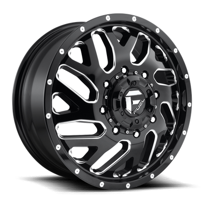 Fuel Off-Road D581 Triton Wheel | 8x200 Bolt Pattern - Gloss Black Milled / 20x8.25 / +105mm (8.76" BS)