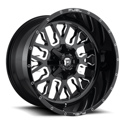 Fuel Off-Road Stroke Wheel | 20x9 | +1mm | 6x135/6x5.5 (6x135/6x139.7) Bolt Pattern - Gloss Black Milled