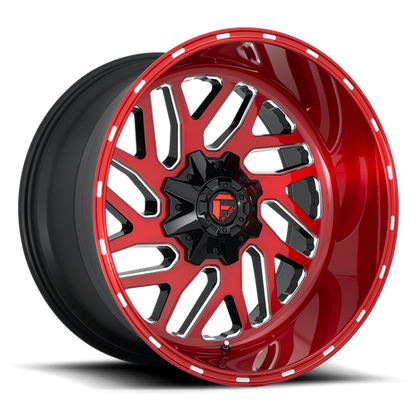Fuel Off-Road Triton Wheel | 22x10 | -18mm | 5x4.5/5x5 (5x114.3/5x127) Bolt Pattern - Candy Red Milled