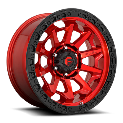 Fuel Off-Road Covert Wheel | 5x150 Bolt Pattern - Candy Red Black Bead Ring / 17x9 / -12mm (4.53" BS)