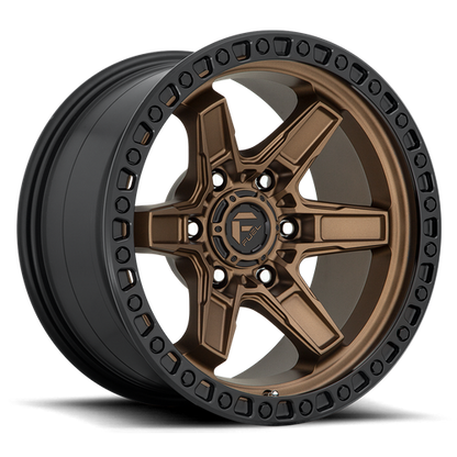 Fuel Off-Road Kicker Wheel | 6x4.5 (6x114.3) Bolt Pattern - Matte Bronze Black Bead Ring / 17x9 / +12mm (5.47" BS)