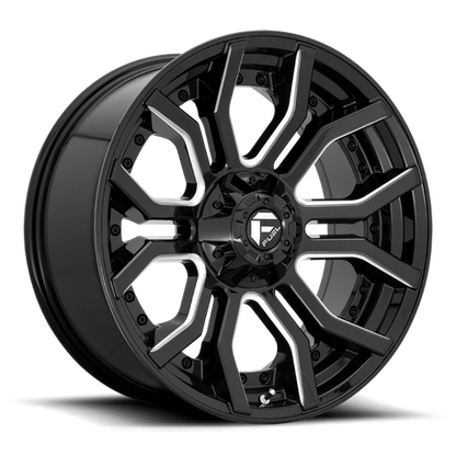 Fuel Off-Road Rage Wheel | 8x6.5 (8x165.1) Bolt Pattern - Gloss Black Milled / 20x10 / -18mm (4.79" BS)