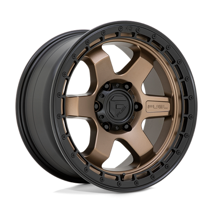 Fuel Off-Road Block Wheel | 6x120 Bolt Pattern - Matte Bronze w/ Black Ring / 18x9 / +20mm (5.79" BS)