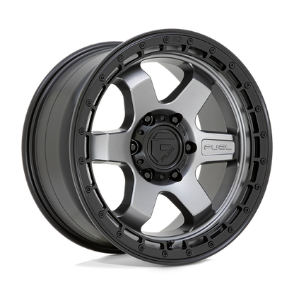 Fuel Off-Road Block Wheel | 18x9 | +1mm | 6x5.5 (6x139.7) Bolt Pattern - Matte Gunmetal w/ Black Ring