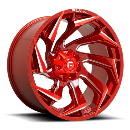 Fuel Off-Road Reaction Wheel | 24x12 | -44mm | 8x170 Bolt Pattern - Candy Red Milled