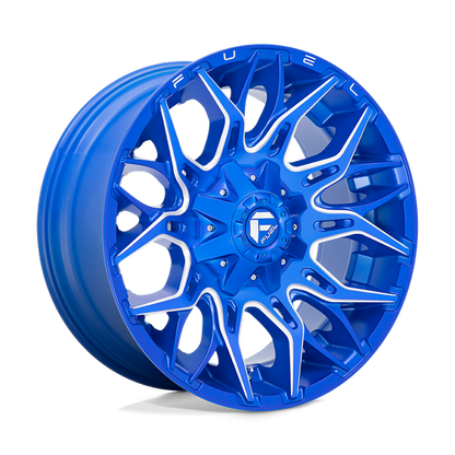 Fuel Off-Road Twitch Wheel | 8x6.5 (8x165.1) Bolt Pattern - Anodized Blue Milled / 20x10 / -18mm (4.79" BS)