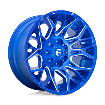 Fuel Off-Road Twitch Wheel | 22x12 | -44mm | 5x5.5/5x150 (5x139.7/5x150) Bolt Pattern - Anodized Blue Milled
