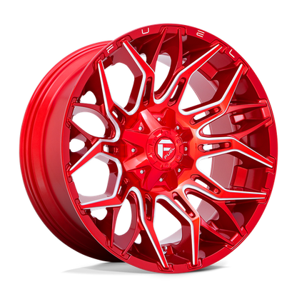 Fuel Off-Road Twitch Wheel | 22x10 | -18mm | 8x6.5 (8x165.1) Bolt Pattern - Candy Red Milled