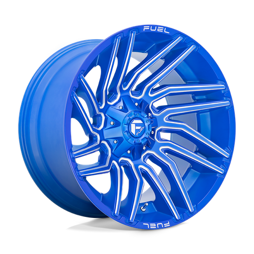 Fuel Off-Road Typhoon Wheel | 8x180 Bolt Pattern - Anodized Blue Milled / 22x12 / -44mm (4.77" BS)