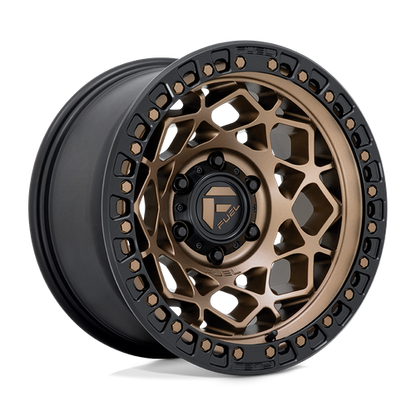 Fuel Off-Road Unit Wheel | 6x5.5 (6x139.7) Bolt Pattern - Bronze w/ Matte Black Ring / 17x9 / -12mm (4.53" BS)