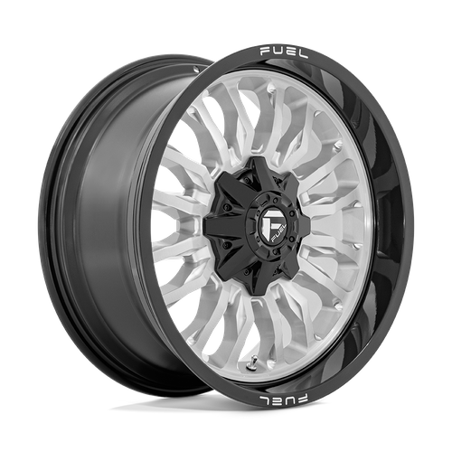 Fuel Off-Road Arc Wheel | 8x170 Bolt Pattern - Silver Brush Face w/ BLK Lip / 20x9 / +1mm (5.04" BS)