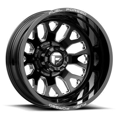 Fuel Off-Road FF19D Wheel | 8x200 Bolt Pattern - Gloss Black Milled / 20x8.25 / -202mm (-3.33" BS)