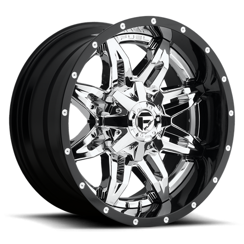 Fuel Off-Road D266 Lethal Wheel | 8x170 Bolt Pattern - Chrome Plated Gloss Black Lip / 20x10 / -19mm (4.75" BS)