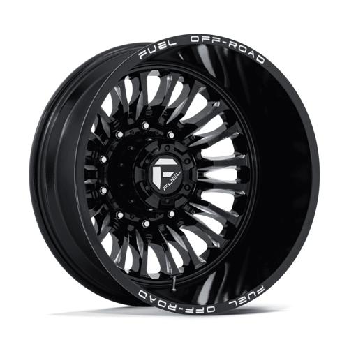 Fuel Off-Road Arc Dually Wheel | 10x225 Bolt Pattern - Gloss Black Milled / 22x8.25 / -201mm (-3.29" BS)