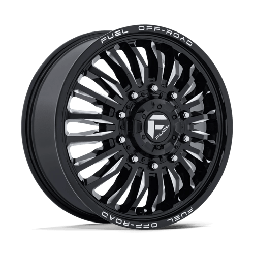 Fuel Off-Road Arc Dually Wheel | 10x225 Bolt Pattern - Gloss Black Milled / 22x8.25 / +104mm (8.72" BS)