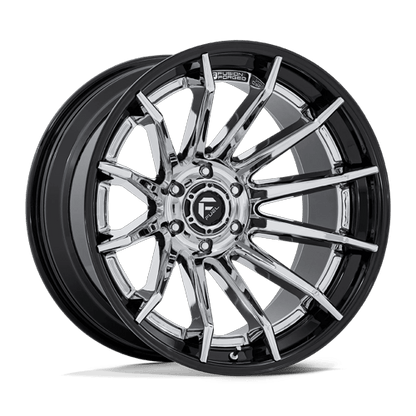 Fuel Off-Road FC403 Burn Wheel | 6x5.5 (6x139.7) Bolt Pattern - Chrome w/ Gloss Black Lip / 20x9 / +1mm (5.04" BS)