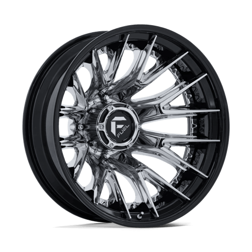 Fuel Off-Road Catalyst Dually Wheel | 20x8.25 | -221mm | 8x210 Bolt Pattern - Chrome w/ Gloss Black Lip