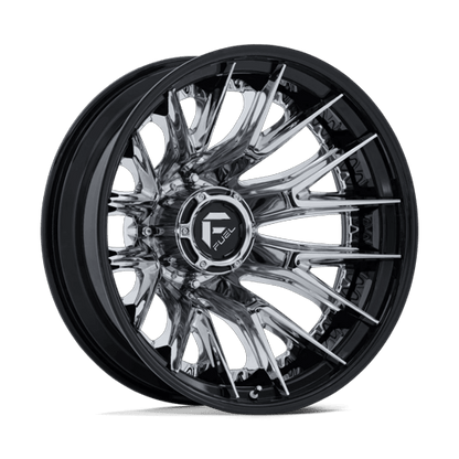 Fuel Off-Road Catalyst Dually Wheel | 22x8.25 | -202mm | 8x200 Bolt Pattern - Chrome w/ Gloss Black Lip