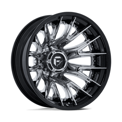 Fuel Off-Road Catalyst Dually Wheel | 22x8.25 | -221mm | 8x210 Bolt Pattern - Chrome w/ Gloss Black Lip