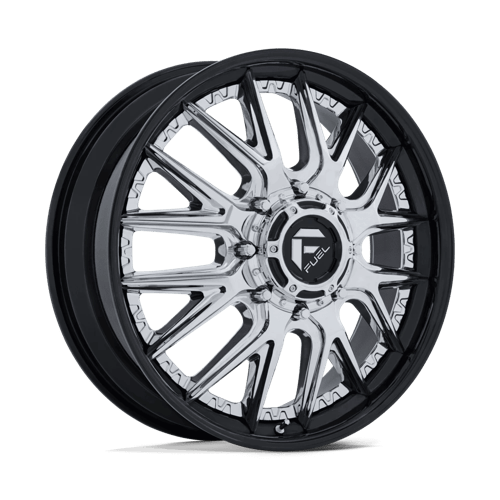Fuel Off-Road Catalyst Dually Wheel | 22x8.25 | +105mm | 8x200 Bolt Pattern - Chrome w/ Gloss Black Lip