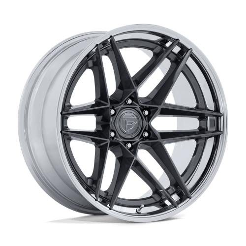 Fuel Off-Road FC408 Flight Wheel | 20x9 | +1mm | 6x5.5 (6x139.7) Bolt Pattern - Gloss Gunmetal w/ Chrome Lip