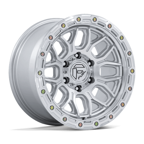 Fuel Off-Road FC881 Surge Wheel | 5x5 (5x127) Bolt Pattern - Gloss Silver w/ Machined Face / 17x9 / -12mm (4.53" BS)