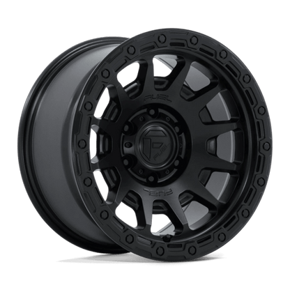 Fuel Off-Road FC884 Fortress Wheel | 18x9 | +1mm | 5x5 (5x127) Bolt Pattern - Matte Black w/ Gloss Black Lip