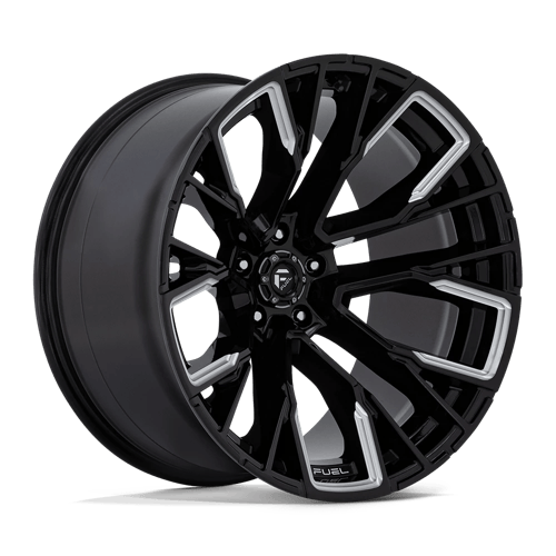 Fuel Off-Road Rebar Wheel | 5x5.5 (5x139.7) Bolt Pattern - Gloss Black Milled / 22x12 / -44mm (4.77" BS)
