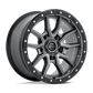 Fuel Off-Road Rebel Wheel | 18x9 | +1mm | 5x5 (5x127) Bolt Pattern - Matte Gunmetal Black Bead Ring