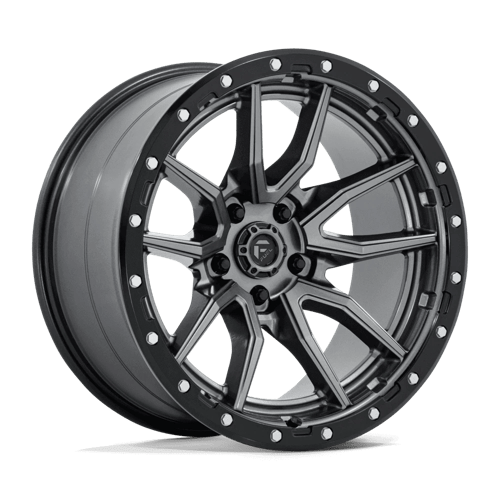 Fuel Off-Road Rebel Wheel | 5x150 Bolt Pattern - Matte Gunmetal Black Bead Ring / 20x10 / -18mm (4.79" BS)