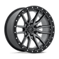 Fuel Off-Road Rebel Wheel | 6x135 Bolt Pattern - Matte Gunmetal Black Bead Ring / 22x10 / -13mm (4.99" BS)