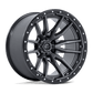 Fuel Off-Road Rebel Wheel | 6x135 Bolt Pattern - Matte Gunmetal Black Bead Ring / 22x12 / -44mm (4.77" BS)