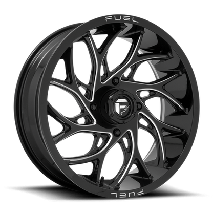 Fuel Off-Road Runner UTV Wheel | 20x7 | +13mm | 4x156 Bolt Pattern - Gloss Black Milled
