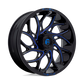 Fuel Off-Road Runner UTV Wheel | 4x137 Bolt Pattern - Gloss Black Milled Candy Blue / 18x7 / +13mm (4.51" BS)