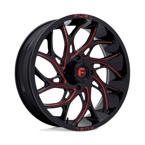 Fuel Off-Road Runner UTV Wheel | 4x137 Bolt Pattern - Gloss Black Milled Candy Red / 22x7 / 0mm (4" BS)