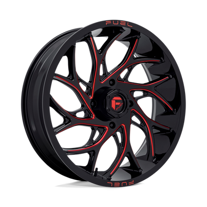 Fuel Off-Road Runner UTV Wheel | 22x7 | 0mm | 4x137 Bolt Pattern - Gloss Black Milled Candy Red