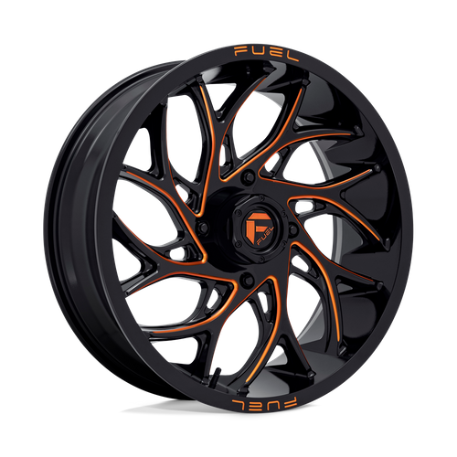 Fuel Off-Road Runner UTV Wheel | 4x137 Bolt Pattern - Gloss Black Milled Orange / 20x7 / +13mm (4.51" BS)
