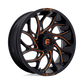 Fuel Off-Road Runner UTV Wheel | 20x7 | +13mm | 4x156 Bolt Pattern - Gloss Black Milled Orange