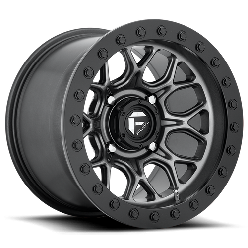 Fuel Off-Road Tech UTV Beadlock Wheel | 15x7 | +38mm | 4x137 Bolt Pattern - Matte Gunmetal Black Bead Ring