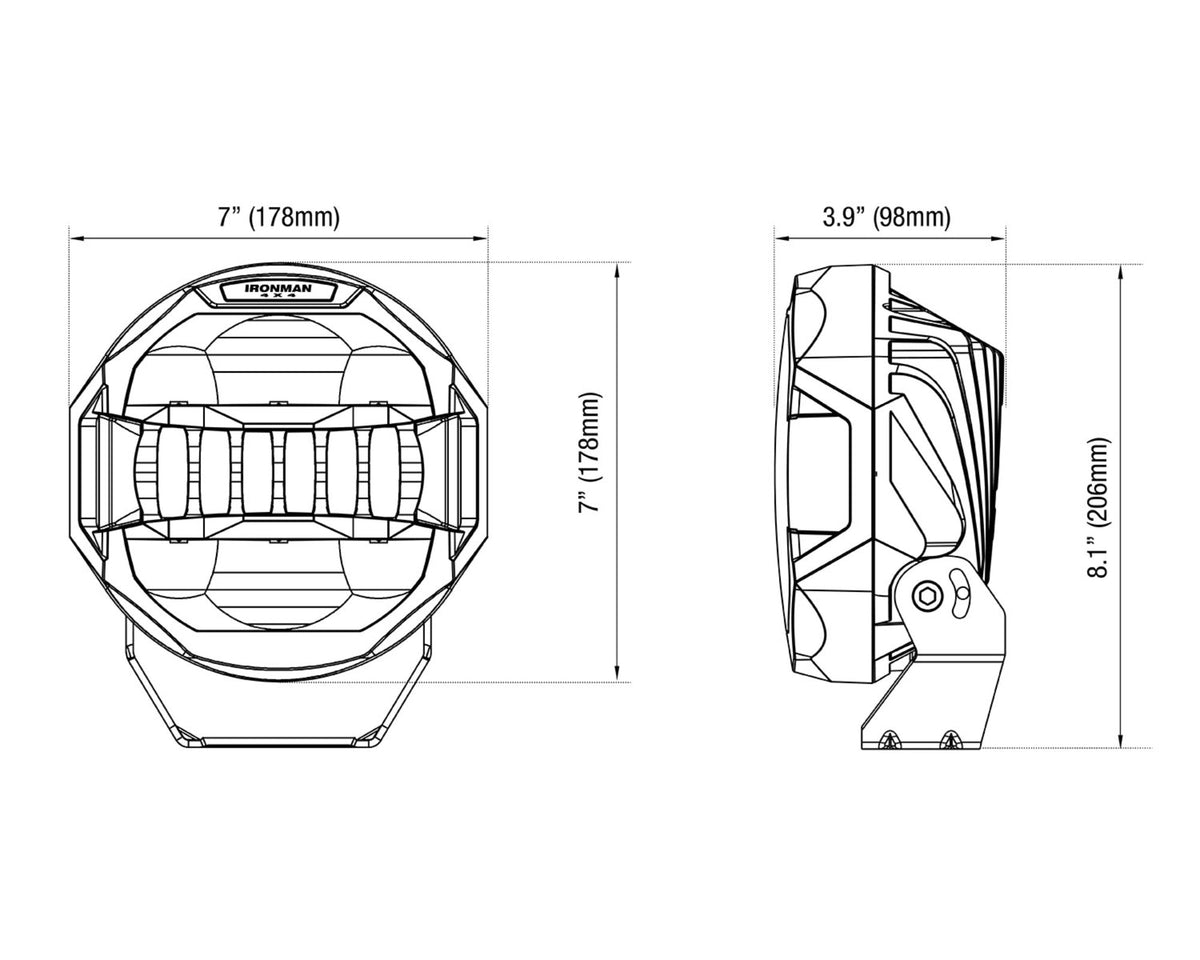 Scope 7" LED Driving Light (Combo Beam)