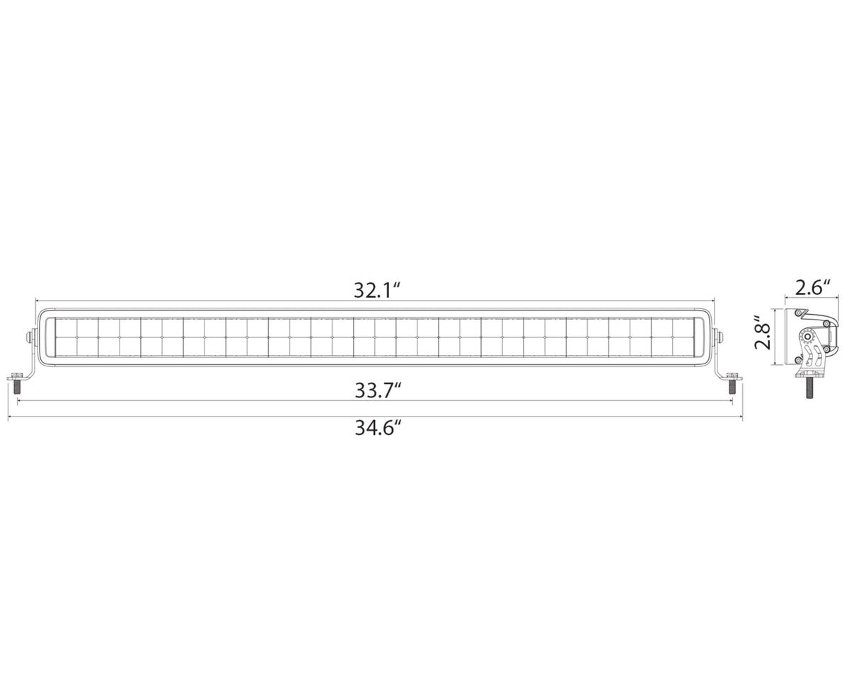 Bright Saber LED Dual Row Light Bar - 32"