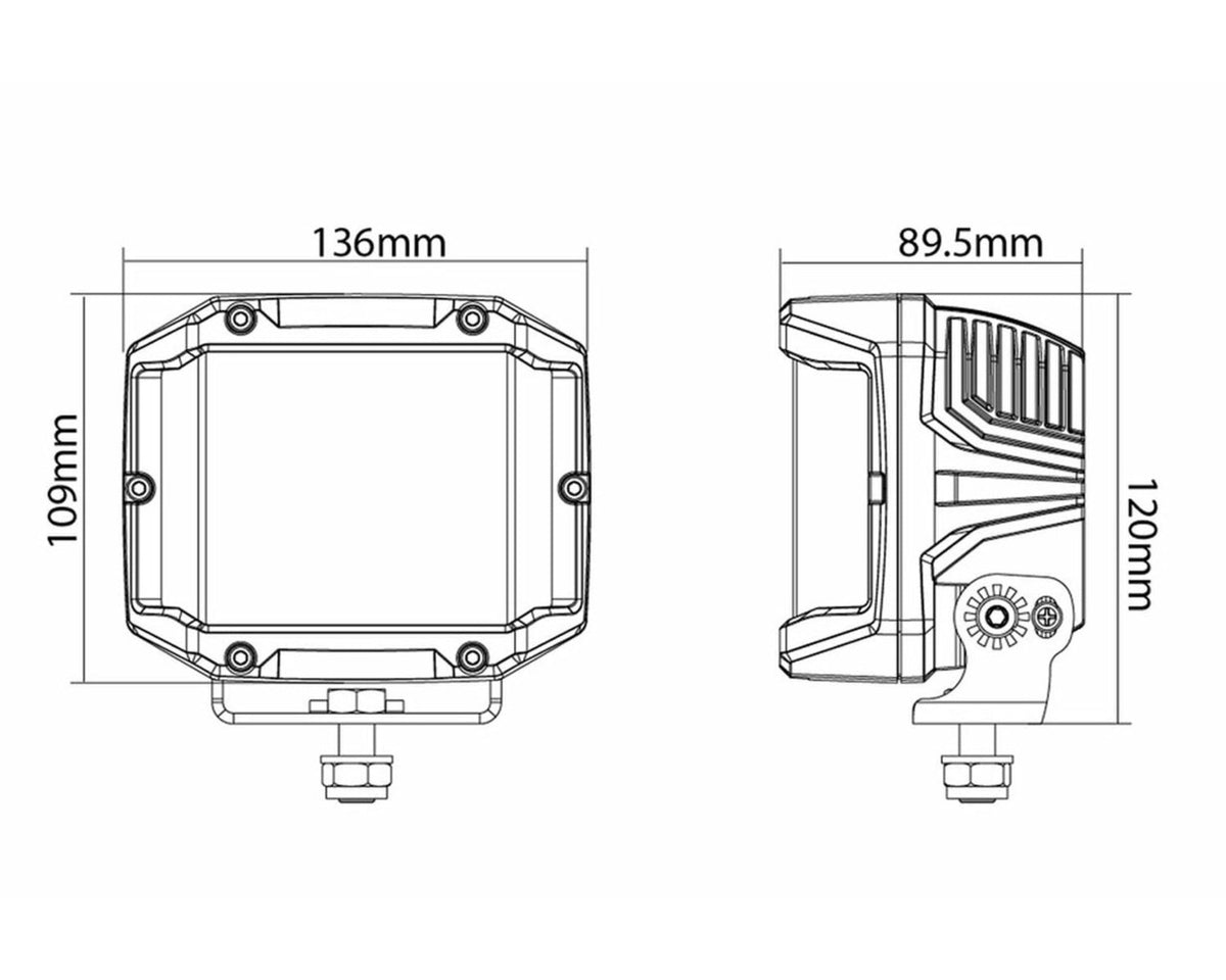 5" Universal LED Light With Side Shooters