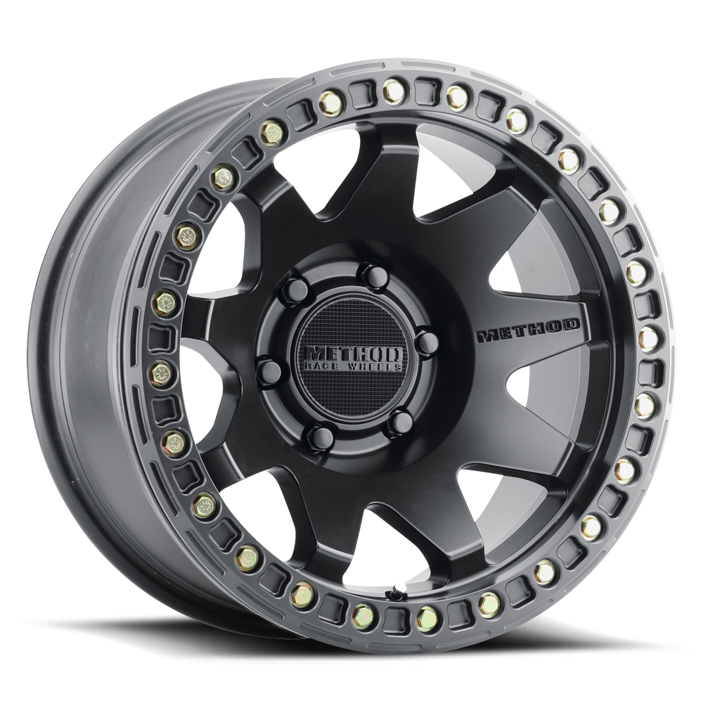 Method Race Wheels MR108, 17x9, -44mm Offset, 6x5.5, 106.25mm Centerbore, Matte Black, w/ BH-H24125-38 - Trucks R Us