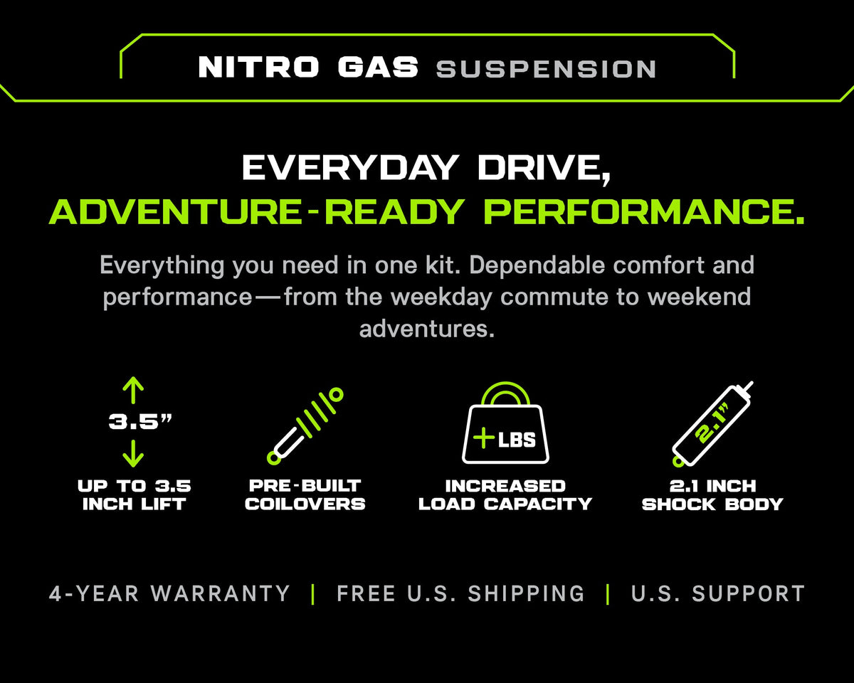 2" Nitro Gas Suspension Lift Kit for LHD Toyota Land Cruiser 105 Series (1998-2007)