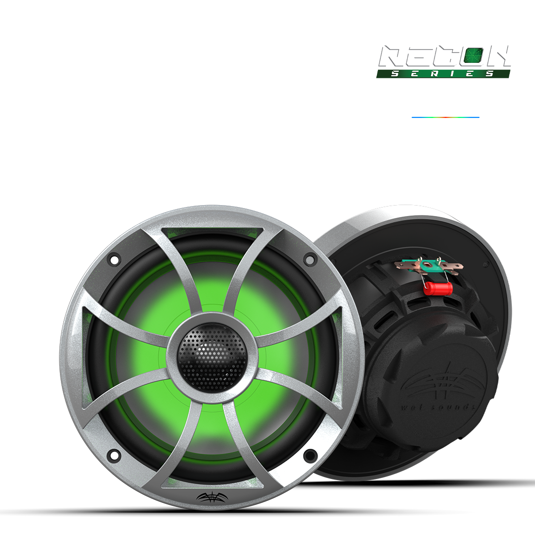 RECON 6-S RGB | 6.5-inch High-Output Component Style Coaxial Speakers w/ XS-Silver RGB Grilles