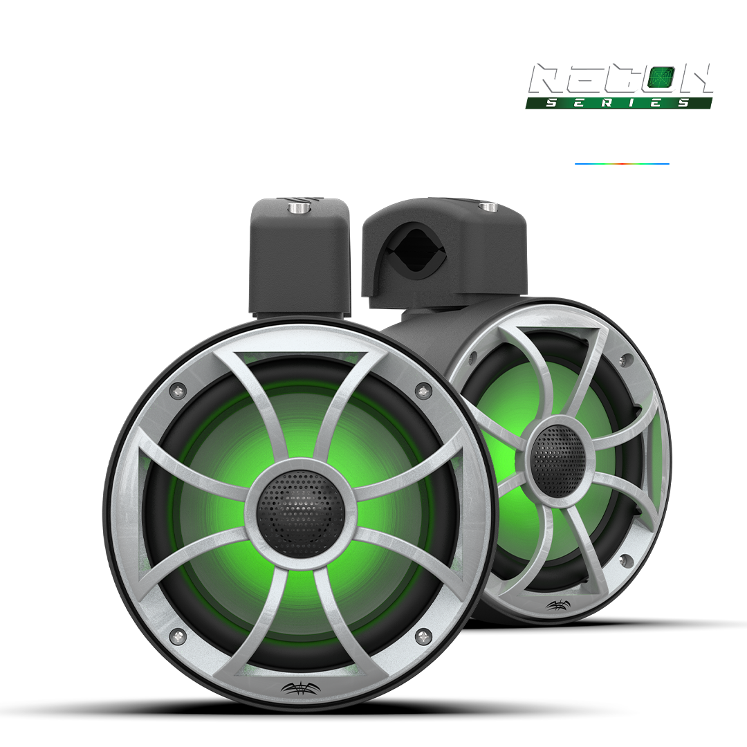 RECON 6 POD-B | 6.5-inch Coaxial Tower Speakers w/ XS-Silver RGB Grilles