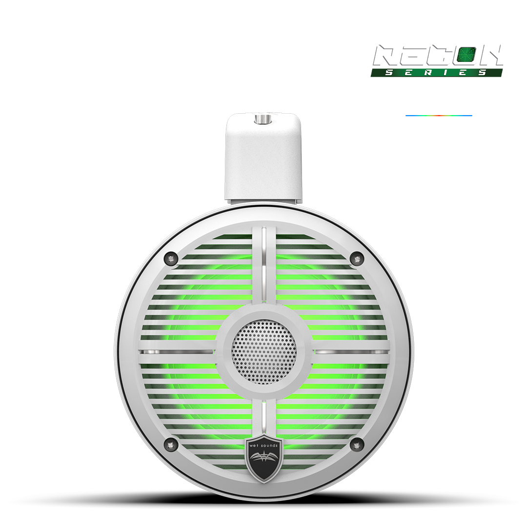 RECON 6 POD-W | 6.5-inch Coaxial Tower Speakers w/ XW-White RGB Grilles